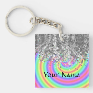 Porte-clefs Arc-en-ciel tourbillonnant et parties