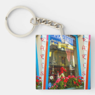 Porte-clefs Architecture de la ville de France Rue Restaurant