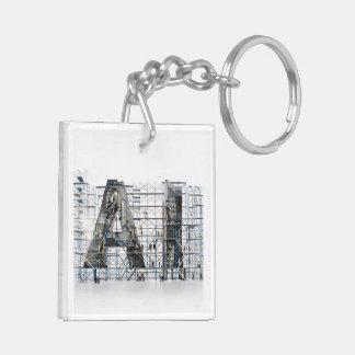 Porte-clefs Architecture de lettres industrielles d'IA Art