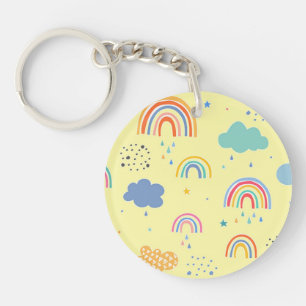 Porte-clefs Arcs-en-ciel et nuages