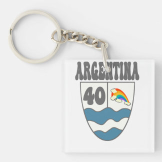 Porte-clefs Argentine Panneau de signalisation Ruta 40 avec ar
