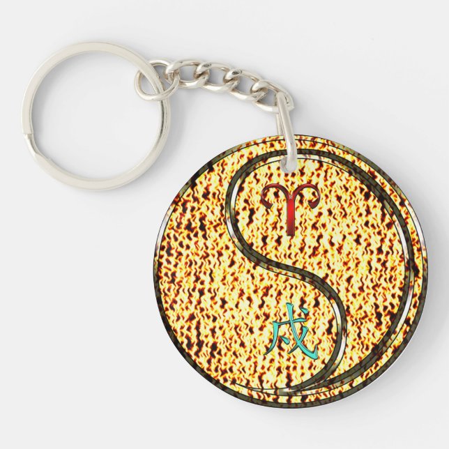 Porte-clefs Aries et Fire Dog (Devant)