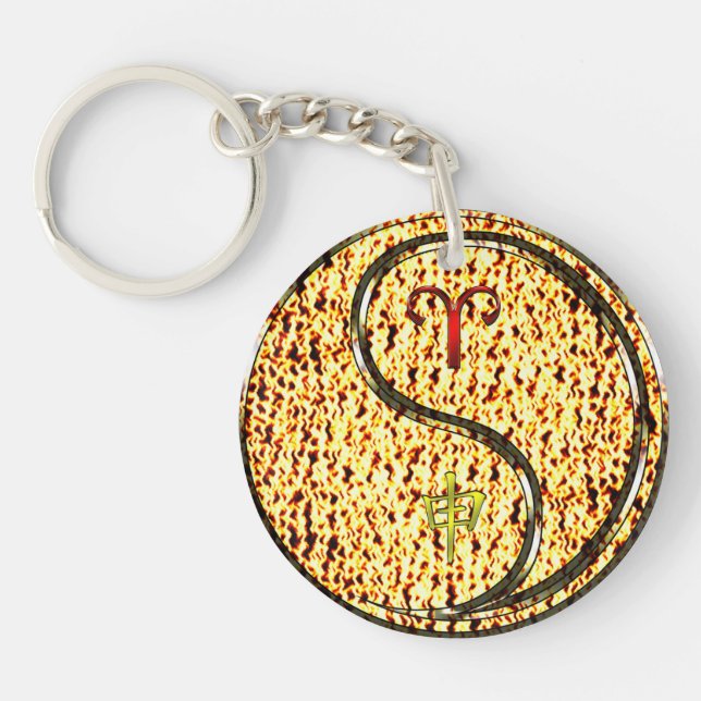 Porte-clefs Aries et singe du feu (Devant)