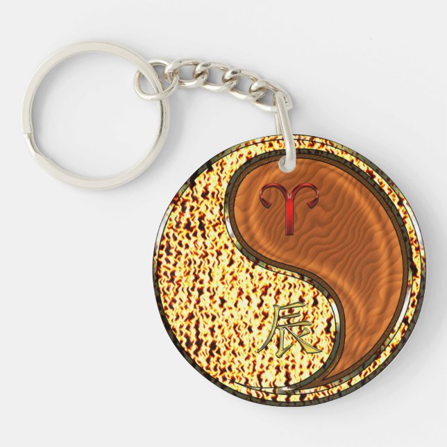 Porte-clefs Aries et Wood Dragon (Devant)