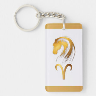 Porte-clefs Aries Horse Chine Astrologie Occidentale