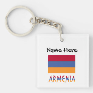 Porte-clefs Arménie et drapeau arménien Personnalisés