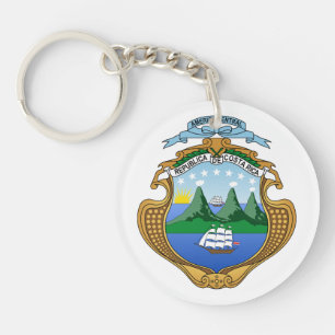 Porte-clefs Armoiries du Costa Rica symbole emblème drapeau du