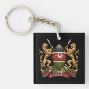 Porte-clefs Armoiries du Kenya symbole emblème drapeau du pays