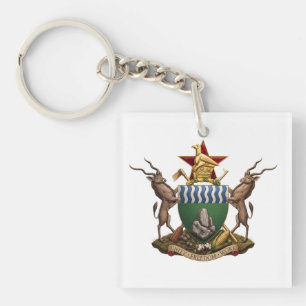 Porte-clefs Armoiries du Zimbabwe drapeau national symbole emb