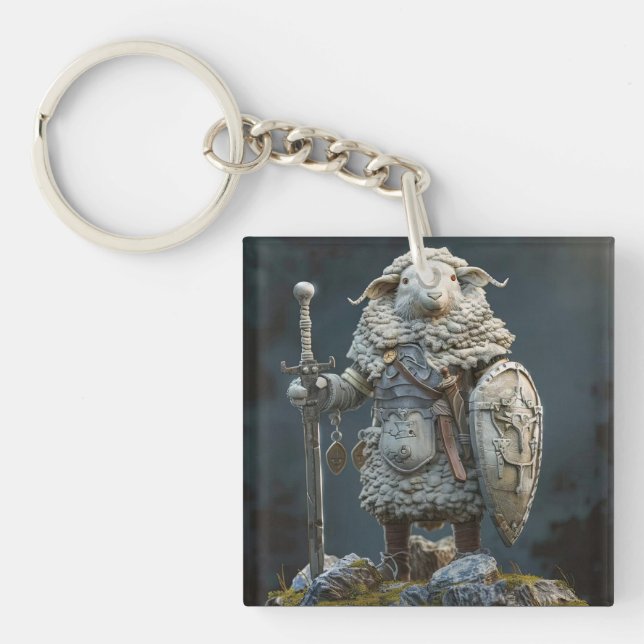 Porte-clefs Armoiries médiévales guerrier (Devant)