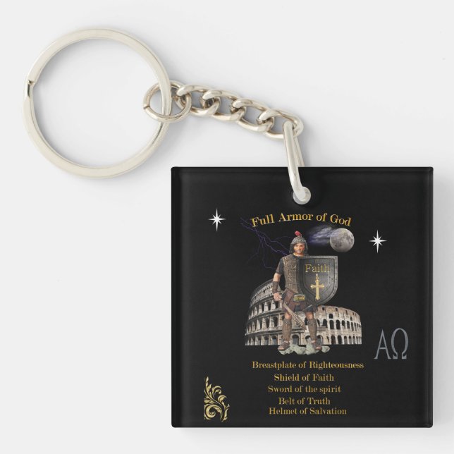 Porte-clefs Armure complète de DIEU (Devant)