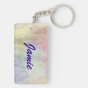 Porte-clefs arrière - plan abstrait d'aquarelle d'art sur le