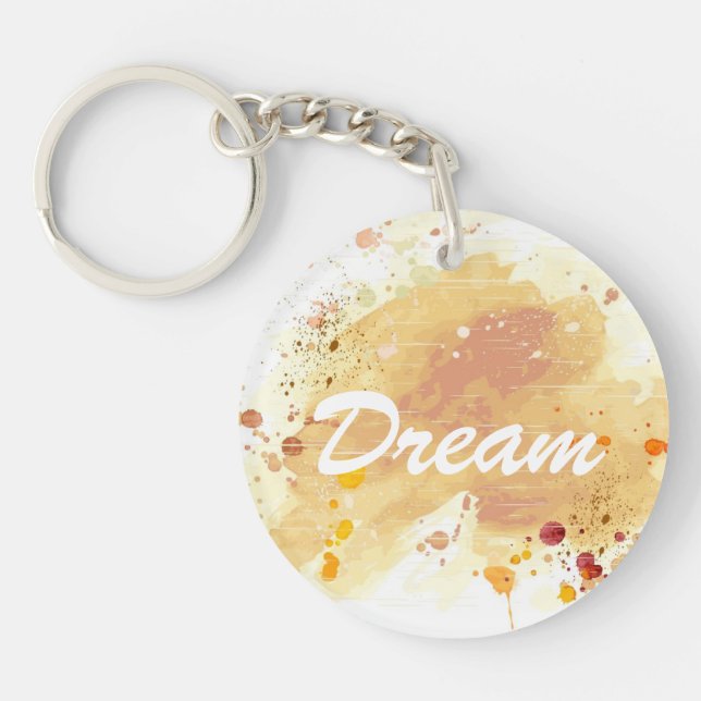 Porte-clefs arrière - plan d'aquarelle (Devant)