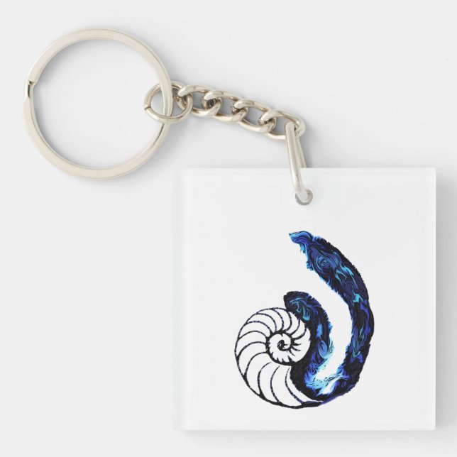 Porte-clefs Arrière - plan personnalisable de noir d'orphelin (Devant)
