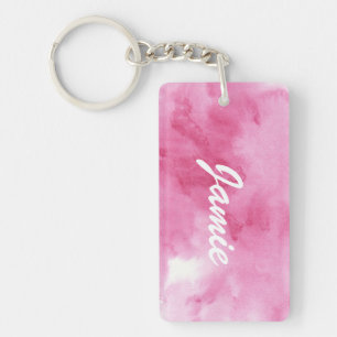 Porte-clefs arrière - plan rose d'aquarelle pour le votre