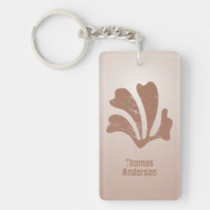 Porte-clefs Art abstrait algues brunes, varech