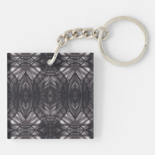 Porte-clefs Art abstrait aquarelle noir Umbral