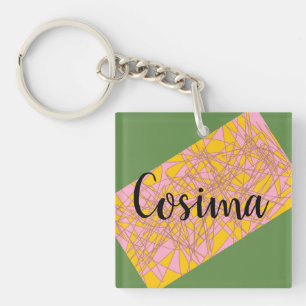 Porte-clefs art abstrait Cosima d'exposition de TV orpheline