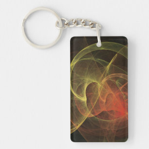 Porte-clefs Art abstrait Flamme magique
