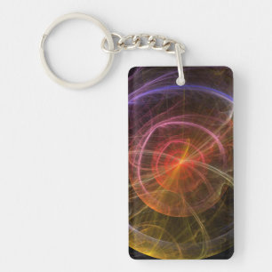 Porte-clefs Art abstrait nouveau monde