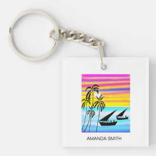 Porte-clefs Art Africain Moderne Plage magnifique Voile côtièr