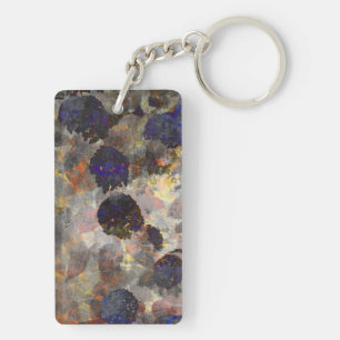 Porte-clefs Art arrière - plan numérique de fleurs / motif de