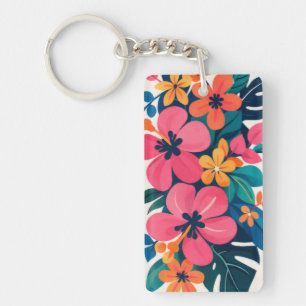 Porte-clefs Art boho hawaïen moderne du milieu du siècle