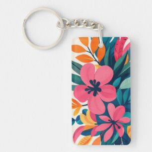 Porte-clefs Art boho hawaïen moderne du milieu du siècle