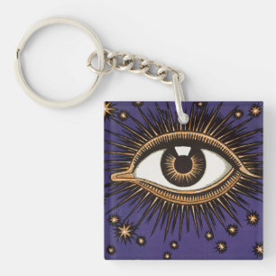 Porte-clefs Art céleste mystique de l'Œil qui voit tout de sty