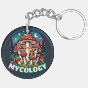 Porte-clefs Art champignon de la forêt enchantée