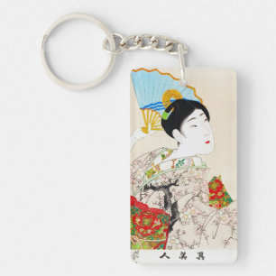 Porte-clefs Art classique japonais oriental frais de dame de