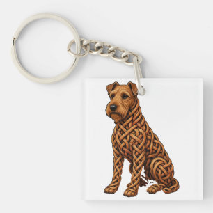 Porte-clefs Art de chien Terrier Irlandais Nœud Celtique