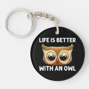 Porte-clefs Art de chouette cool pour hommes femmes oiseau noc