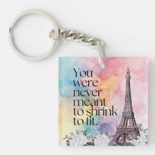 Porte-clefs Art de citation de tour Eiffel de Paris à l'aquare