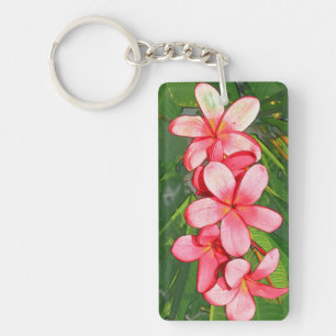 Porte-clefs Art de Frangipanier Tropical Rose