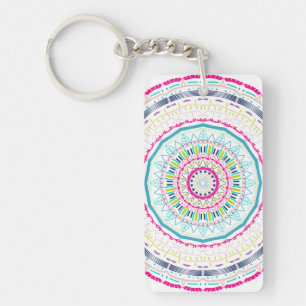 Porte-clefs Art de mandala coloré vibrant