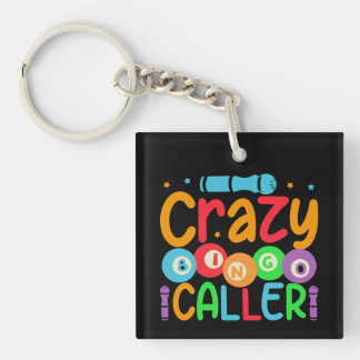 Porte-clefs Art de mots d'appelant de Bingo fou fou