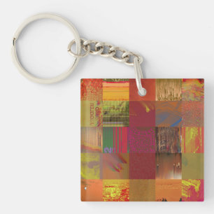 Porte-clefs Art de pannes de mélangeur de mots Abstrait Corrup