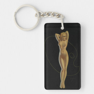 Porte-clefs Art deco Vintage Pin up girl Art ♡ Keychain