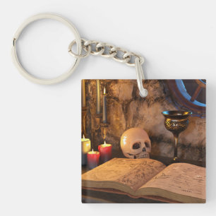 Porte-clefs Art d'étude à la bougie de l'académie sombre gothi