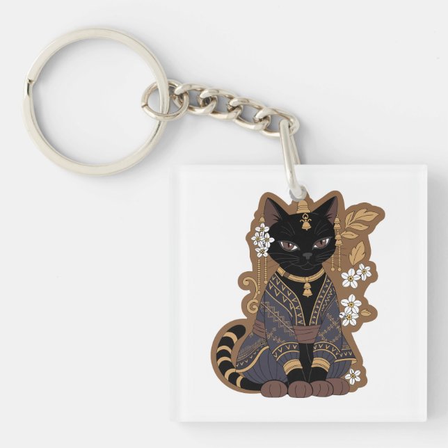 Porte-clefs Art du chat javanais  (Devant)