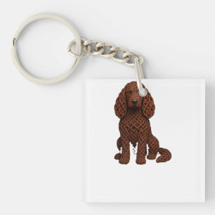 Porte-clefs Art du chien irlandais Celtic Knot Irish Doodle
