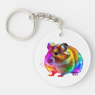 Porte-clefs Art du hamster brillant coloré