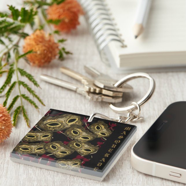 PORTE-CLEFS ART DU MASQUE    (Devant Droit)