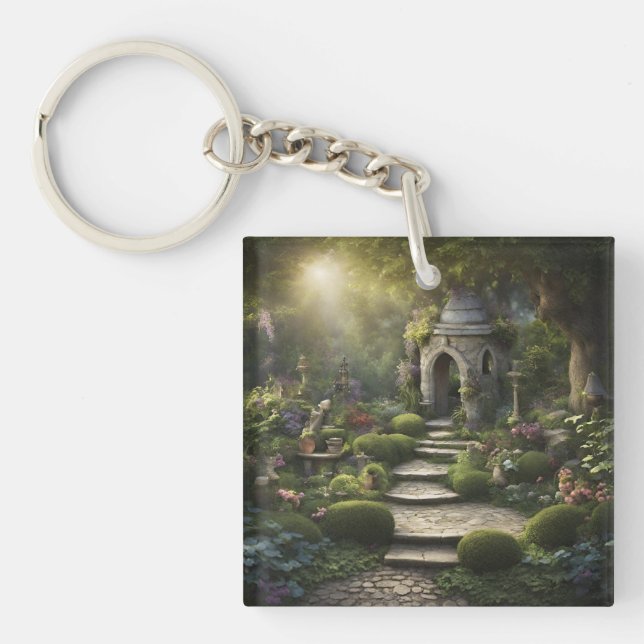 Porte-clefs Art du sanctuaire du jardin (Devant)