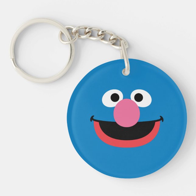 Porte-clefs Art du visage de Grover (Devant)