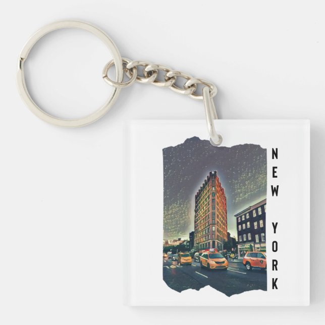Porte-clefs Art esthétique de New York (Devant)