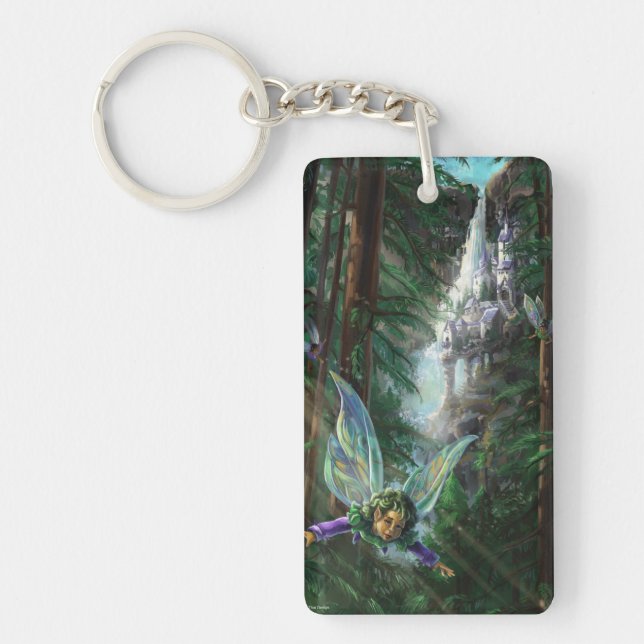 Porte-clefs Art fantastique de fées et de châteaux (Devant)