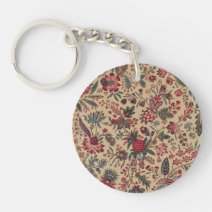 Porte-clefs Art floral de la tapisserie