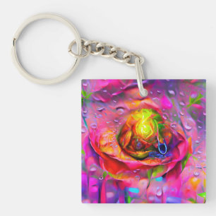 Porte-clefs Art Floral Surreal